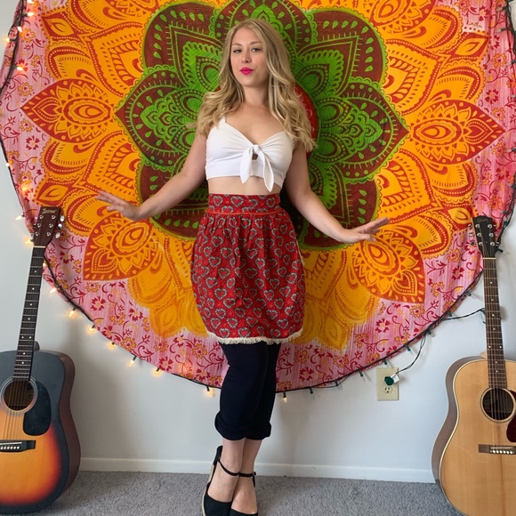 //VINTAGE// Red heart apron - Picture 3 of 8